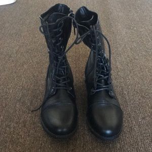 Lace up combat boots
